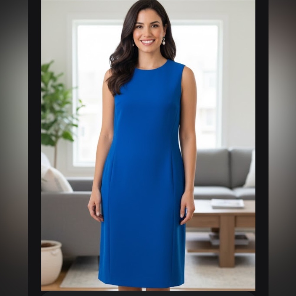 Of/Mercer Elegant Blue Sleeveless Dress